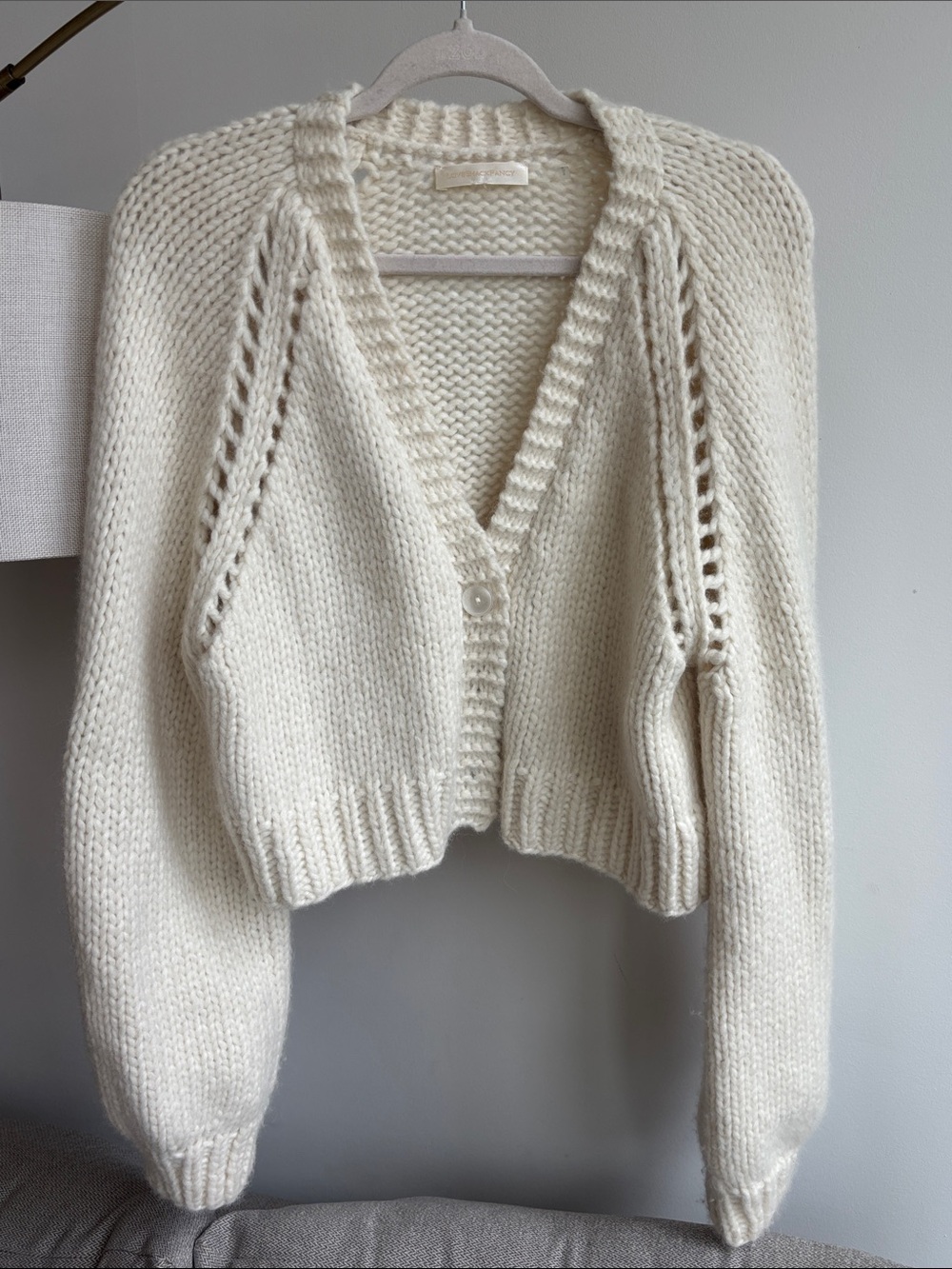 LOVE SHACK FANCY Marshe Crop Cardigan